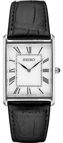 Reloj Seiko  Swr049 ,  De Cuero Negro Cuadrado Swr049
