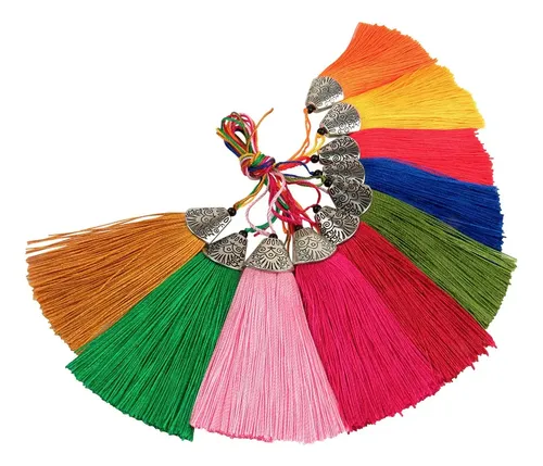 10u Flecos De Hilo Con Capuchon Borlas Seda 8.0cm Llavero | Envío gratis