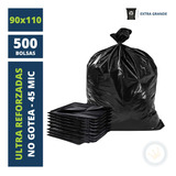 500 Bolsa Residuo Ultra Reforzada 90x110 Negras Basura 45mic