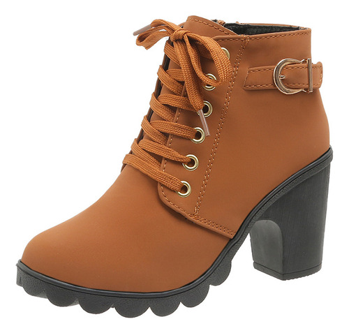 Botas Femininas De Salto Alto Com Fivela