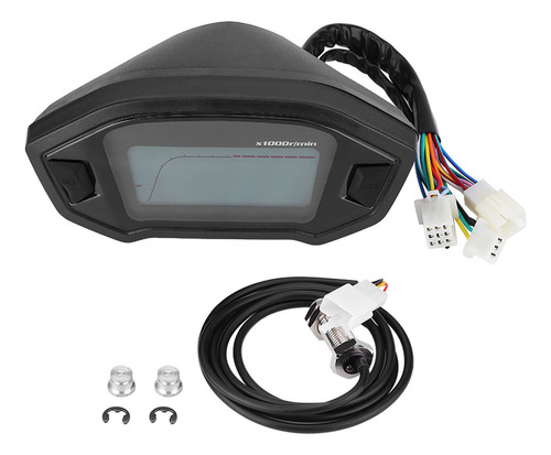 Velocímetro Lcd Digital Universal Moto Con Sensor Velocidad
