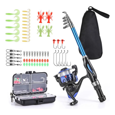 Kit De Pesca Completo Con Caña De Pescar Telescópica De 1.3m