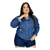 Blusa De Frio Plus Size Feminina Jaqueta Jeans Tamanho Grand