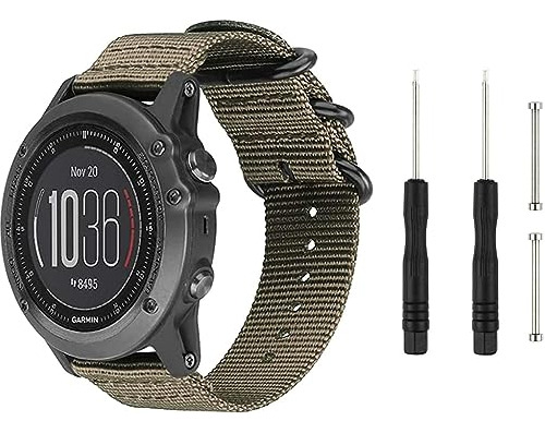 Correa Deportiva Nylon 26mm Para Garmin Fenix 3/5x/6x