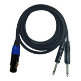 Cable Semicon Inserto Jack Xlr A 2 Plugs 6.3 Mono 6 Metros