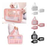 Set 3 Bolsa Impermeable De Cosméticos Maquillaje Organizador