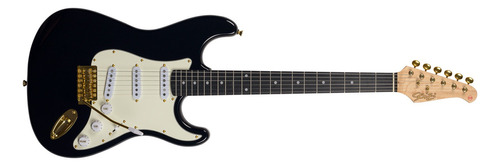 Guitarra Seizi Vintage Shinobi Sss Black Gold Cor Preto Orientação Da Mão Destro