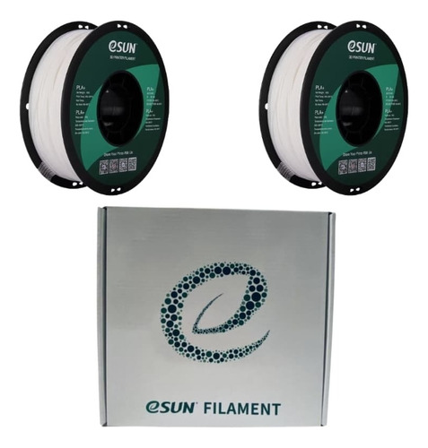 Pack 2 X Filamento Pla+ Esun 1kg 1.75mm Blanco Invierno