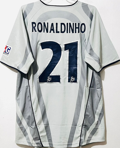 Jersey París 2002 Psg Visita Gris Ronaldinho