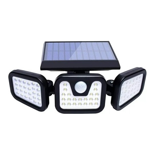 Lampara Solar 3 Farolas 74 Led Potente Con Sensor