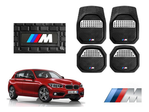 Tapetes 4pz Charola 3d Logo Bmw M-series 120i 2009 A 2020