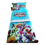 Plants Vs Zombie - Combo Manta + 2 Fundas Almohadón