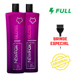 Kit New Fox Gloss Escova Progressiva 2x1000ml Liso Absoluto 