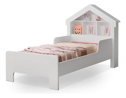 Cama Solteiro Cristal Casinha Princesa Com Nichos 100% Mdf