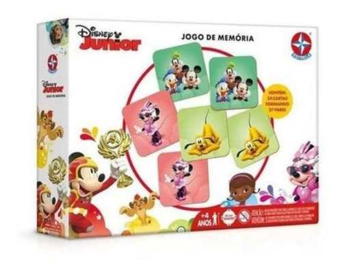 Brinquedo Jogo De Memória Da Disney Júnior 27 Pares 6381