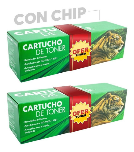 2 Pza Cartucho 105a Con Chip Compatible Con Mfp 137