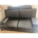 Sofa De Dos Puestos De Cuero Excelente Madera Y Calidad De O