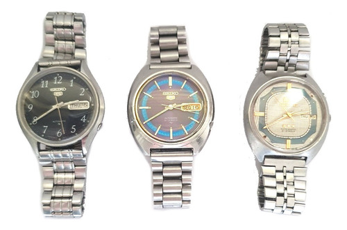 3x Relógio Seiko Orient Automático Vintage - Funcionando !