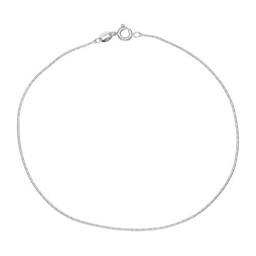 Tobillera Hilo Plata Diamantada, Plata 925, 24 Cm