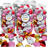 130 Bombones Chocolate Corazón Rosa Rojo Souvenir Candy Bar