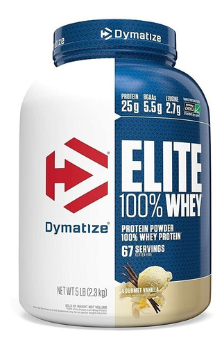 Suplemento En Polvo Dymatize  Elite 100% Whey Protein Proteínas Sabor Vainilla Gourmet En Pote De 2.3kg