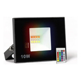 Refletor Led Smd 10w Rgb Com Controle