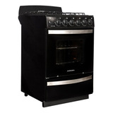 Cocina Aurora Argenta Len.4 A Gas/eléctrica 4 Hornallas  Negra 220v Puerta Con Visor 68l