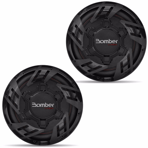 Subwoofer Bomber Carbon Bobina Dupla 12 Pol 500w Rms Kit Par