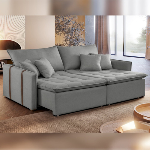 Sofa Cama Retratil E Reclinavel 220cm Detroid Yescasa Wt