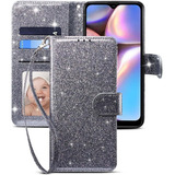 Funda Chicase Para Galaxy A10s,plegable Flip Glitter Bling