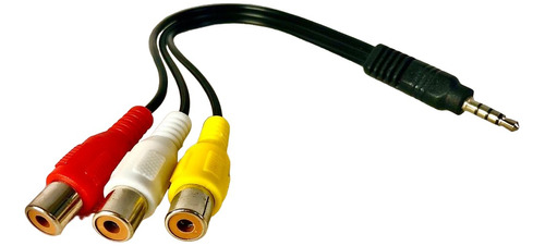 Cable Adaptador Jack 3.5mm Hembra A 3 Rca Av M/f Audio Video