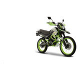 Motocicleta Doble Propósito Italika Dm200 Verde Con Blanco