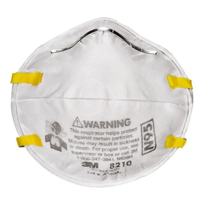 Cubrebocas 3M 8210 de polipropileno y poliéster 1 CAJA CON 20 unidades color blanco | Envío gratis