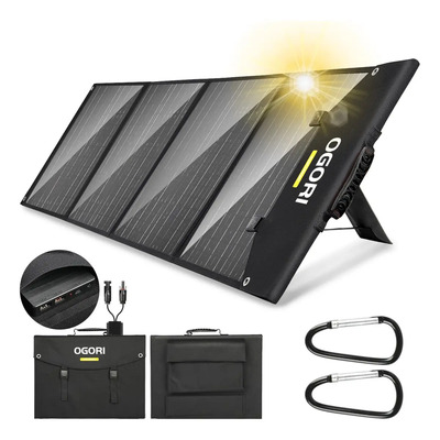 Cargador Panel Solar Plegable Portátil 120W Monocristalino Impermeable IP65 con Cable MC4 y USB | Envío gratis