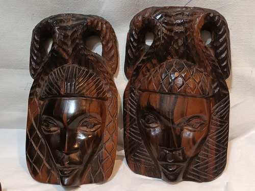 2 Máscaras Africanas De Madera Tallada 