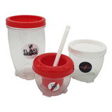 Set De Mate Yerbera Azucarera Y  Bombilla Plastica River