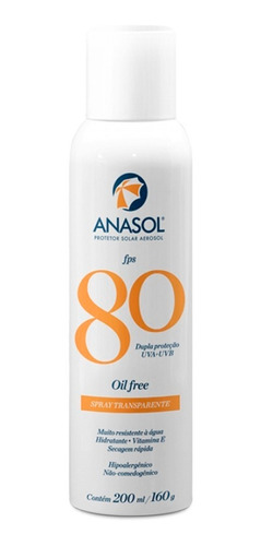 Protetor Solar Anasol Aerosol Fps 80 200ml