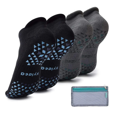 2 Pares De Calcetines Hylaea, Lxl Antideslizantes Gris/ne...