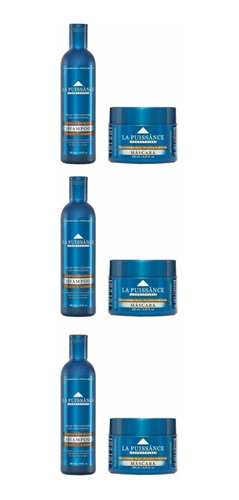 Kit Matizador Azul Shampoo Y Máscara La Puissance X3