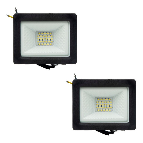 Proyector Ext.ip65 Led Smd 20w 600lm Luz Dia 6400ºk Pack X2
