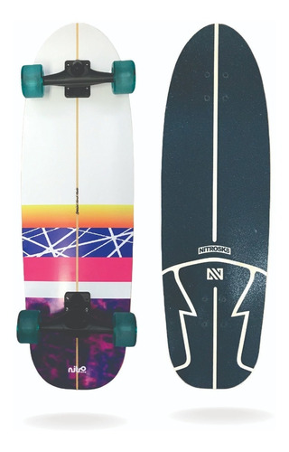 Nitrosk8 Simulador De Surf Modelo Color Stripes 32`x10`