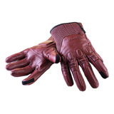 Guantes Cuero Moto Con Protecciones Bordo Stav Sgspsn06 Talle M