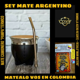 Set Matero Argentino!mate Camionero Termico+bombilla+regalo