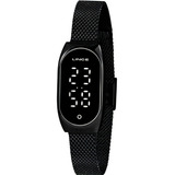 Relogio Lince Feminino Digital Ldn4642l Preto Led Touch