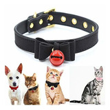 Collar De Piel Sintética Con Lazo Para Gato, Con Campana, Ga