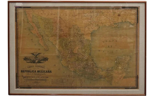 Mapa De Mexico De 1894 - Antiguo - República Mexicana