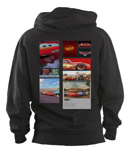 Sudadera Hoodie Cars Collage Rayo Mcqueen Sally Mate Disney 