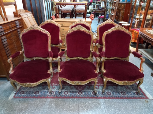 Manyantiques - Juego De 12 Piezas Sillones Francia Siglo Xix