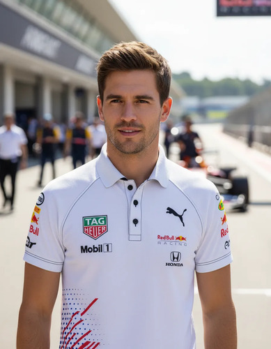 Playera Polo Doxe Red Bull Racing Blanco C0022