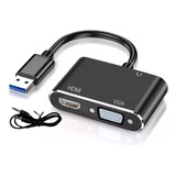 Cable Adaptador Usb3.0 A Hdmi Vga Audio Convertidor Hd 1080p